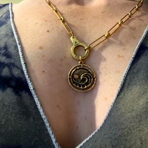 Balancing Act sun and wave pendant and chain